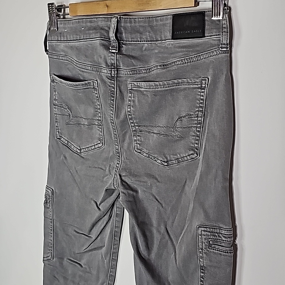 American Eagle next level stretch size 4 gray high rise jeggings - Picture 4 of 8